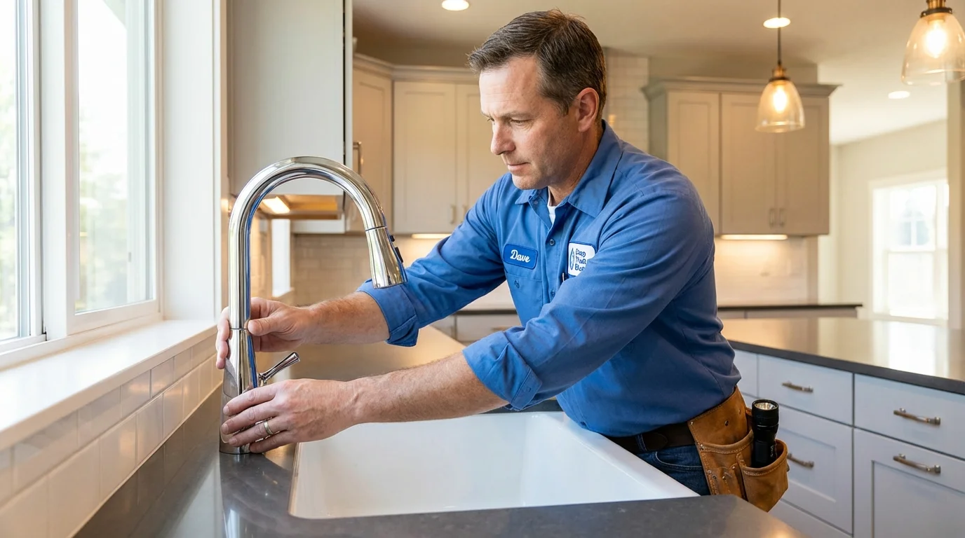 Kitchen faucet installation by Johns Plumbing LLC in Dunsmuir